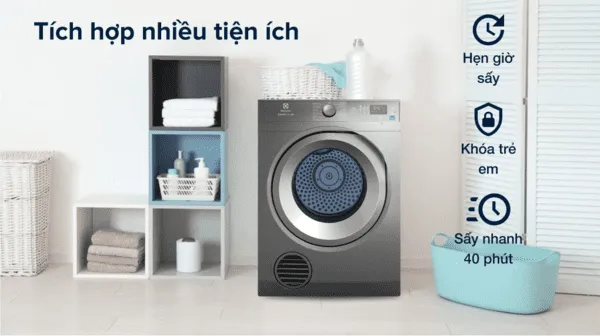 Máy sấy quần áo thông hơi Electrolux phù hợp với người có thu nhập trung bình